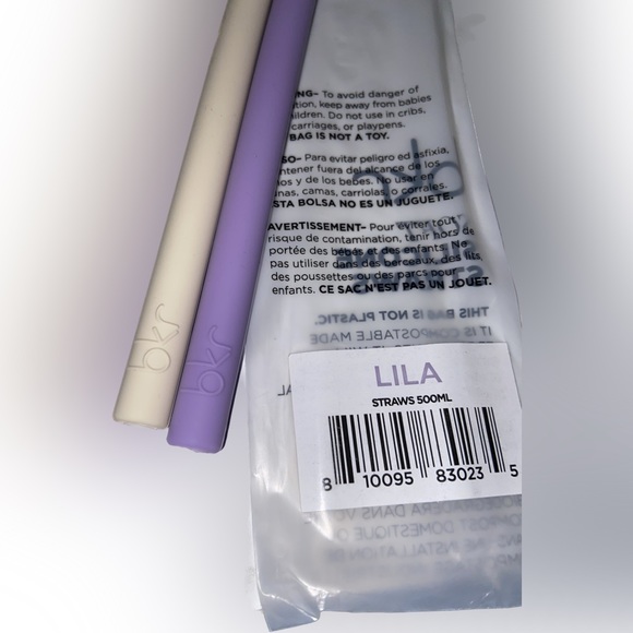 NWT 16oz bkr straws Lila and Puff - Picture 2 of 2